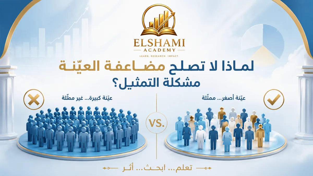 لماذا لا تُصلح مضاعفة العيّنة مشكلة التمثيل؟ — أكاديمية الشامي