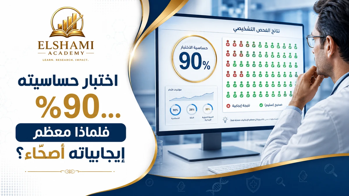 اختبار حساسيته %90… فلماذا معظم إيجابياته أصحّاء؟ — أكاديمية الشامي