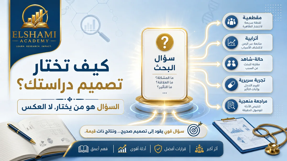 كيف تختار تصميم دراستك؟ السؤال هو من يختار لا العكس — أكاديمية الشامي