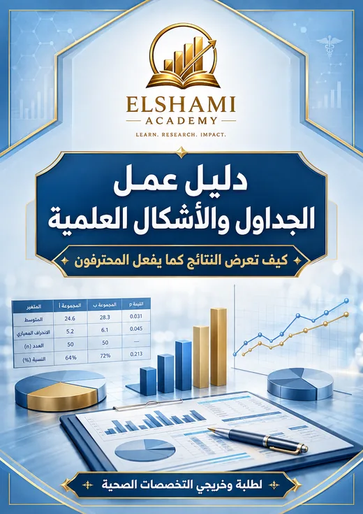 غلاف دليل عمل الجداول والأشكال العلمية